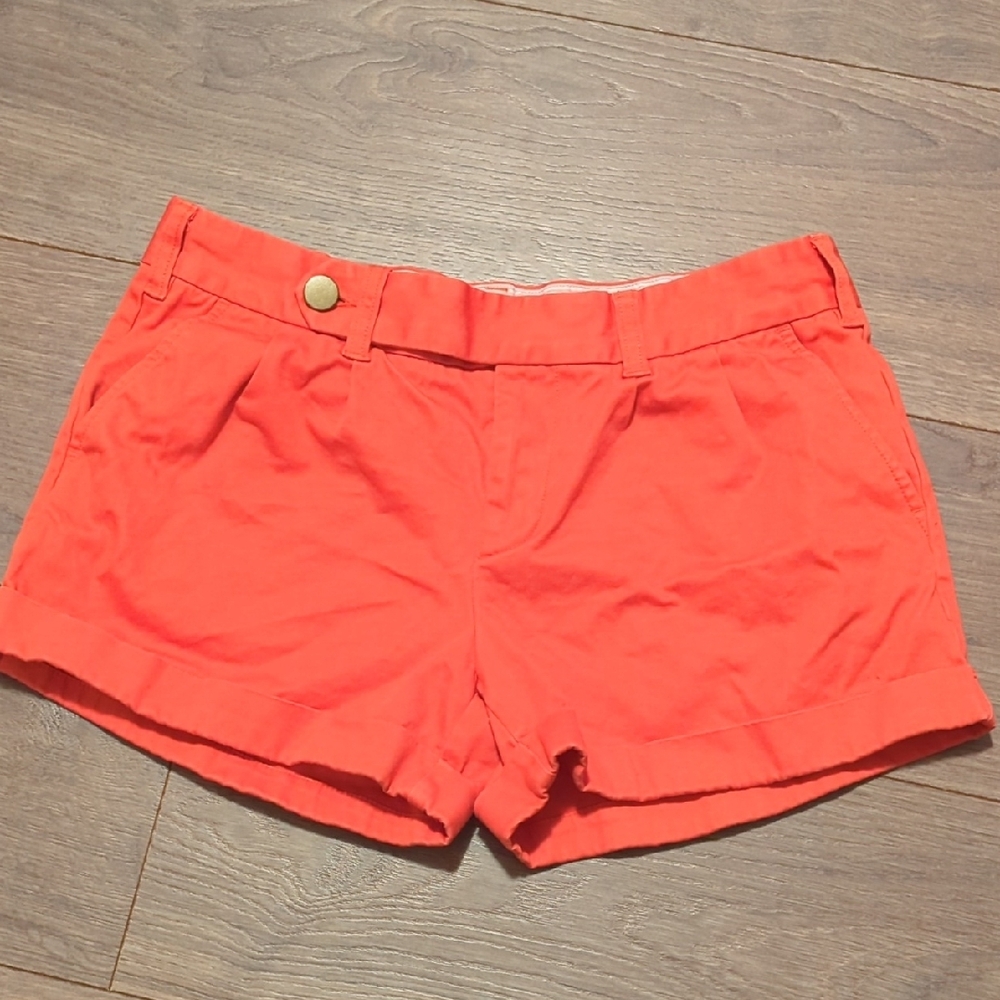 JOE FRESH | Orange Coral Cuffed Shorts, Size 4